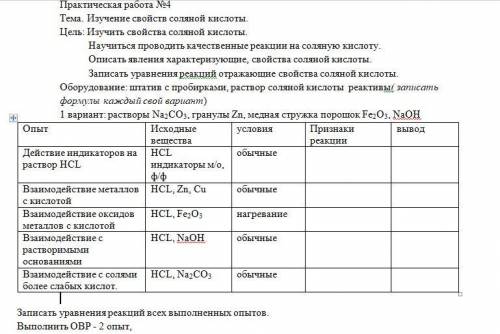 Практическая работа по химии 9класс. Сделайте надо