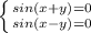 \left \{ {{sin(x+y)=0} \atop {sin(x-y)=0}} \right.