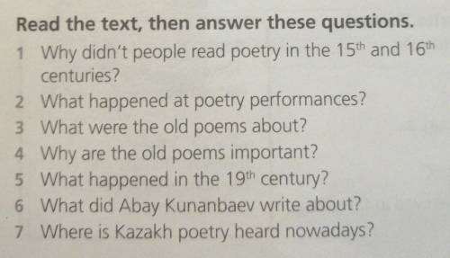 Lask Read the text, then answer these questions.1 Why didn't people read poetry in the 15 and 16cent