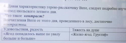 4. Давая характеристику герою-рассказчику Вите, следует подробно изучить Эпизод июльского летнего дн