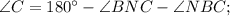 \angle C=180^{\circ}-\angle BNC-\angle NBC;