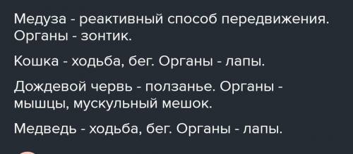 «Движение беспозвоночных и позвоночных животных» Организм Беспозвоночное/ Позвоночное животное движе