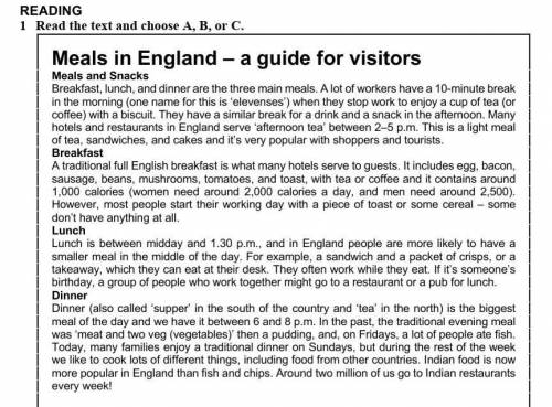 Example: The information is for . A visitors from other countries  B people who live in England 