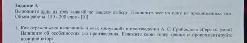 Задание 3. Выполните одно из трех заданий по вашему выбору. Напишите эссе на одну из предложенных те