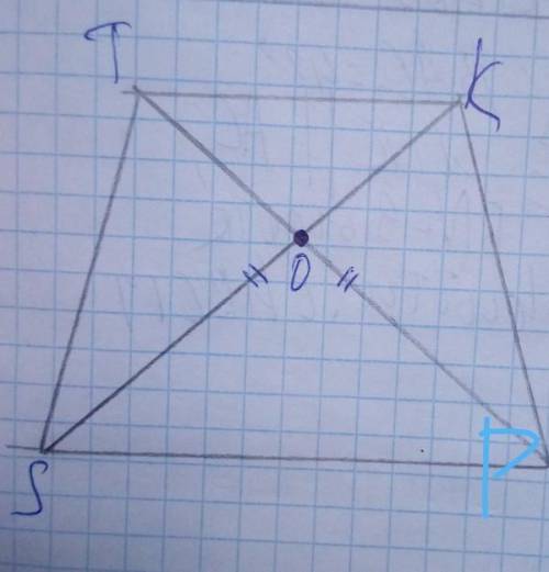 Дано ST=KP SK=TP Доказать треугольник ТОК равнобедренный​