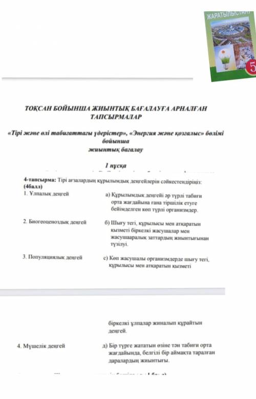 У меня сор по (на картинке) 5класс на казахском 1 нука ​