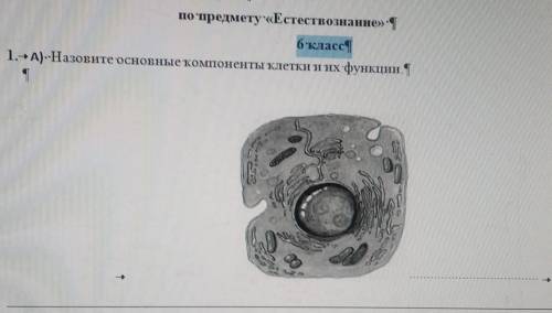 6-класс1.А)-Назовите основные компоненты клетки и их функции.t​