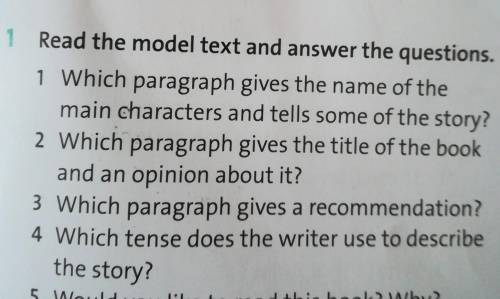 Read the Model Text answers the questions ​