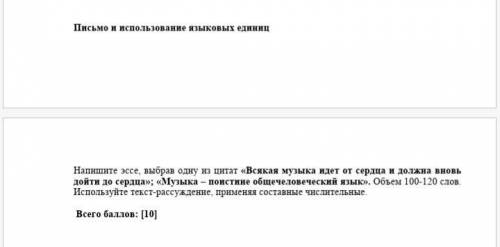 Напишите эссе, выбрав одну из цитат «Всякая музыка идет от сердца и должна вновь дойти до сердца»; «