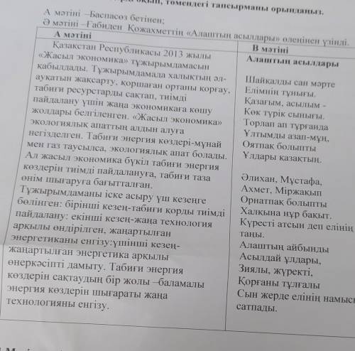 1.Мәтіндерді оқып, стилі мен жанрын анықтап, себебін жазыңыз ( ) АмәтініӘмәтініСтилі, себебі ...Жанр