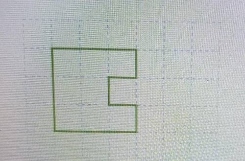 На разлинованной в клетку бумаге изображена фигура, Сторона клетки - 5 см.Найди площадь этой фигуры.