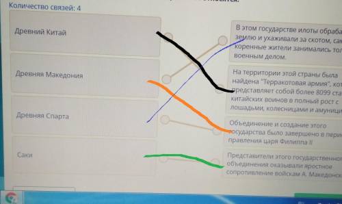 Соотнесите факты с государствами к которым они отно Количество связей: 4Древний КитайДревняя Македон