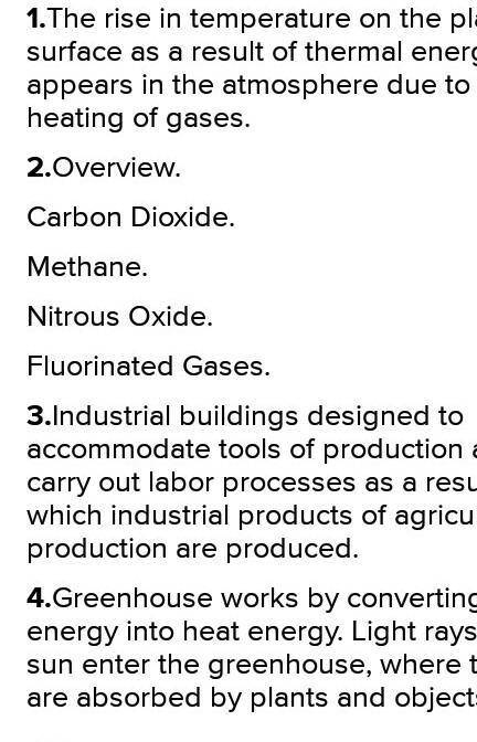 Work with a partner. Answer the questions about the greenhouse effect. ​