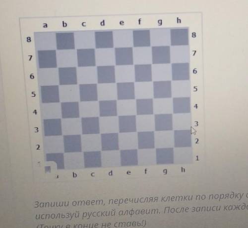 Электрическое поле создаёт положительно заряженное тело, которое находится в клетке a6. Назови все к