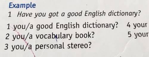 Use the cues to write questions with have got or has got ​