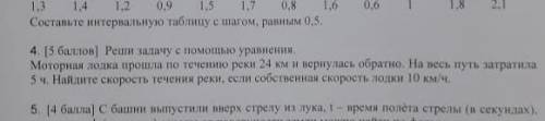 Только 4 задание. Решить задачу уравнением . Заранее .