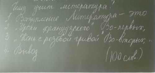 Чему учит литература 1) Вступление литература-это2) Уроки французского во первых3) Конь с розов