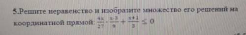 Решите неравенство и изобразите множество его решений на координатной прямой !​