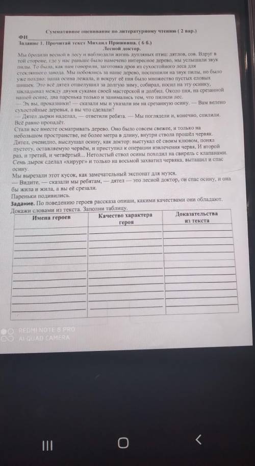 Валентина Александр... Сегодня, 10:25:Суммативное оценивание по литературному чтению (2 вар.)ФИНЗада