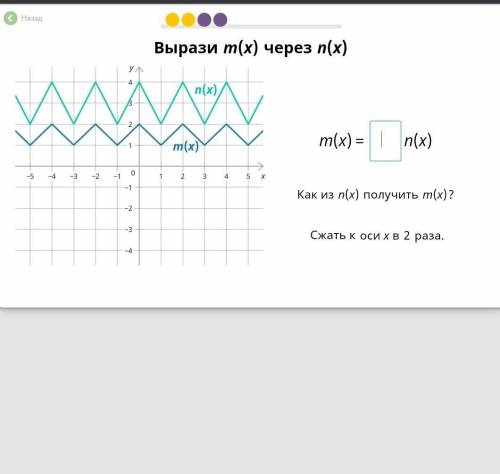 Выразить m(x) из n(x) -2 и 2 не верно ​