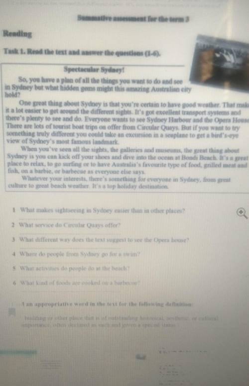 Read The Text and Answer The questions(1-6)​