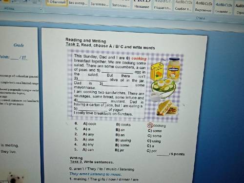 Task 2.Read, choose A / B/ C and write words кто знает ответы