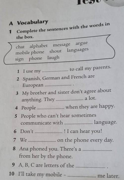 Use my to call my parents. 2 Spanish, German and French are European3 My brother and sister don't ag