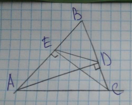Мне нужна . Нужно доказать, что ABC подобен DBE. Это предположительно первый признак, но как доказат