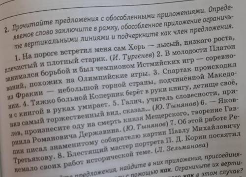 Прочитайте предложения с обособленными приложениями определяемое слово заключить в рамку обособленны