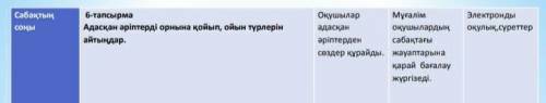 6-тапсырмаАдасқан әріптерді орнына қойып, ойын түрлерін айтыңдар.​