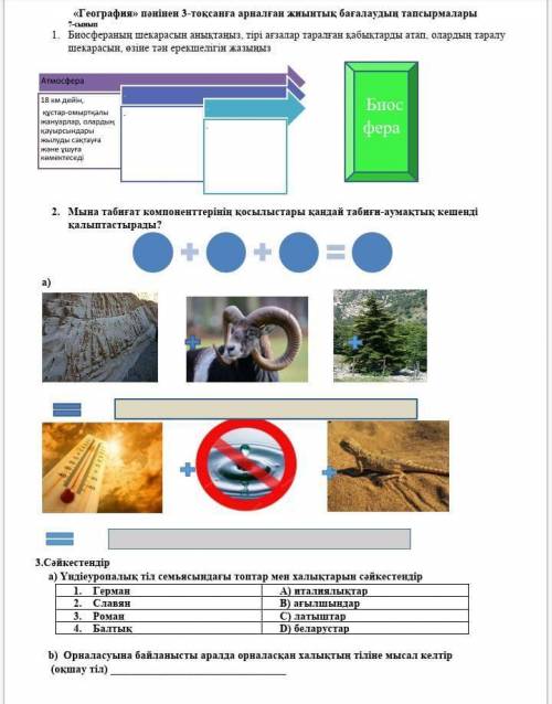 Географиядан тжб КӨМЕК тесіндерш