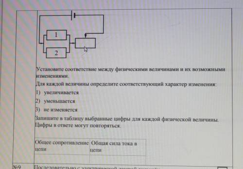 На рисунке изображена электрическая цепь, состоящая из источника тока, двух резисторов и реостата. К