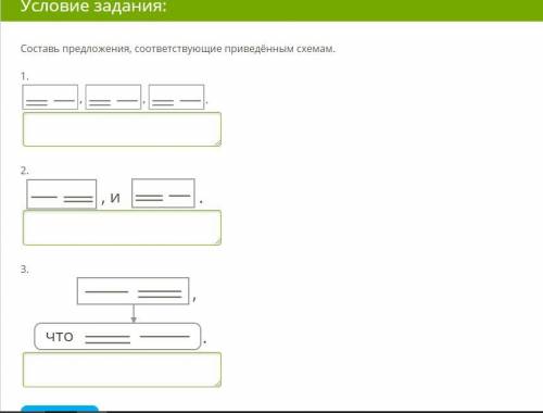 Составь предложения, соответствующие приведённым схемам.