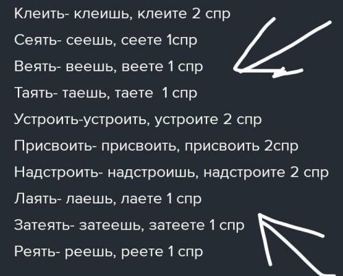 400. а) Образуйте глаголы 2-го лица единствен- Hoгo и множественного числа.Клеить, сеять, веять, тая