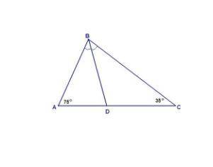 В треугольнике ABC проведена биссектриса BD угол A равен 100 градусов угол C равен 35 градусов Докаж