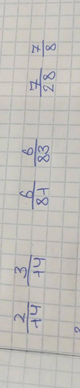 2. 2/14,,,3/14; 6/81,,,6/83; 7/28,,,7/8. ​