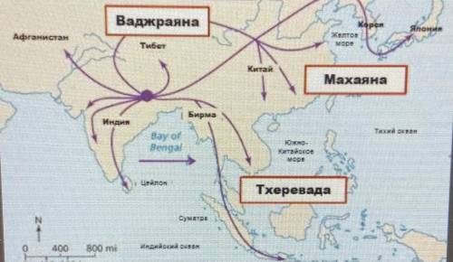 Рассмотрите карту. Назовите религию которая таким образом распространилась по юго-восточный Азии