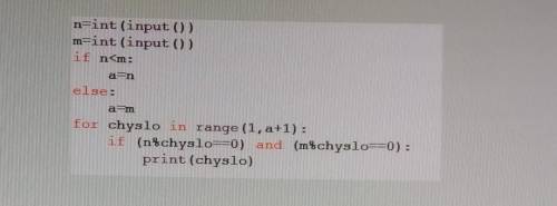 ДОБРЫЕ ЛЮДИ Что будет напечатано в результате выполнения фрагмента программы, если n=14, m=49 ​