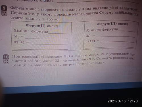 Ферум може утворити оксид у якого виявляє різні валентності порівняйте у якому з оксидів масова част