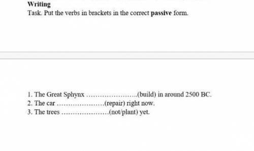 Put the verbs in brackets in the correct passive form.​