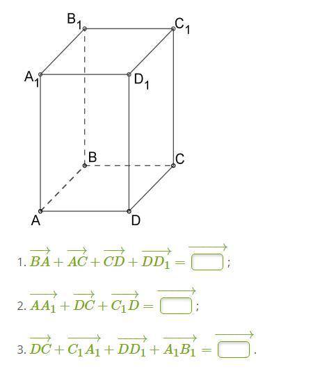 Найди сумму данных векторов. Используй параллелепипед и повтори знания о векторах в плоскости.