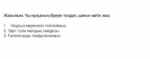 Казахский язык . нужно выбрать одну тему из трёх​