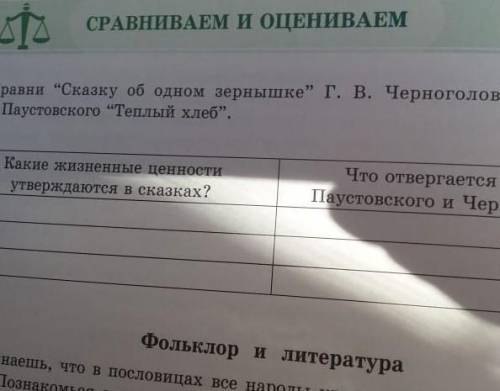 Сравни Сказку об одном зернышке Г. В. Черноголовиной со сказкой К. Г. Паустовского Теплый хлеб.