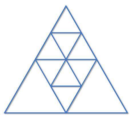 Найдите общее количество равносторонних треугольников, изображенных на рисунке.