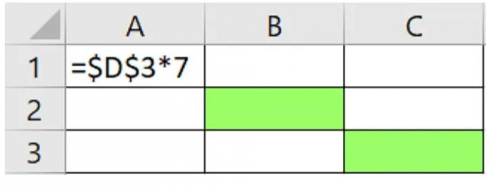 В ячейке а1 электронной таблицы записана формула =$D$3*7 Определите как измениться формула, если ско