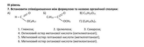 Встановити співвідношення між формулою та назвою органічної сполуки:
