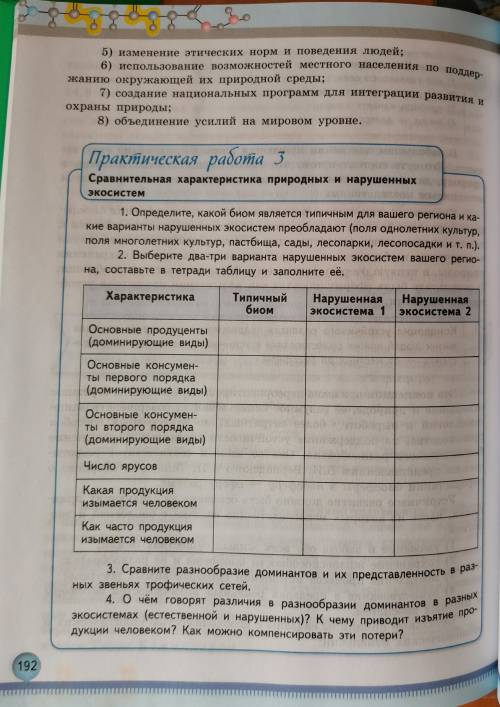 Практическая работа №3 Сравнительная характеристика природных и нарушенных экосистем.