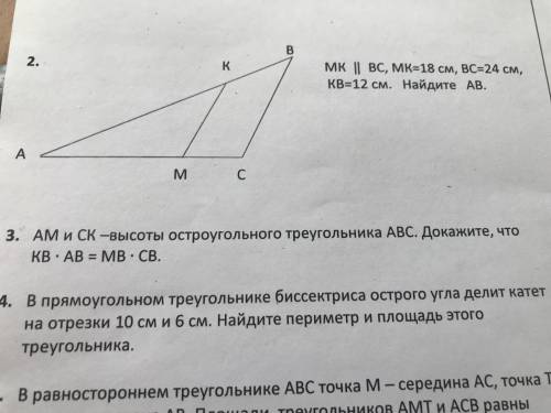 Тема подобие треугольников