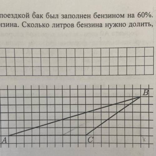 B На клетчатой бумаге с размером клетки 1x1 изображён треугольник ABC. . Найдите длину его медианы,