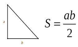 Як знайти площу прямокутного трикутника? ​